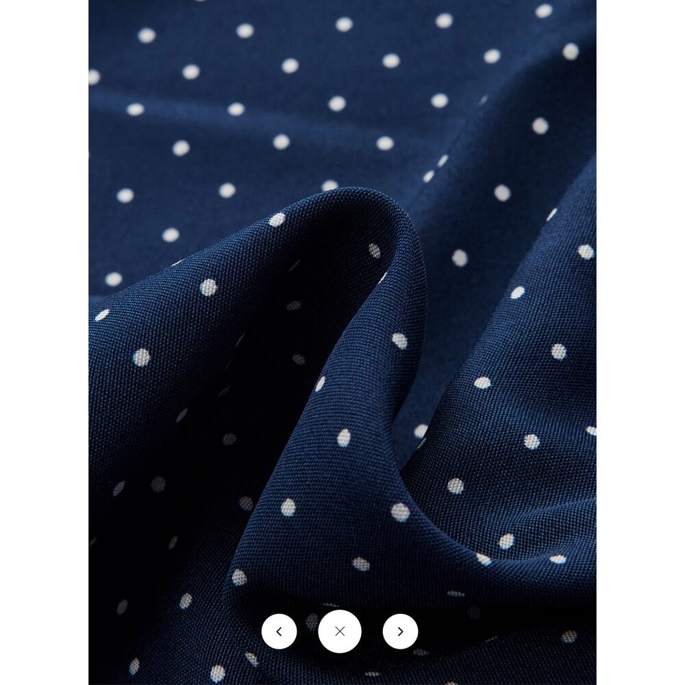 NWT Commense Polka Dot Stand-Collar Flare Dress Sz M - Picture 3 of 4